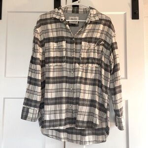 AE Oversized LS Plaid Button Up